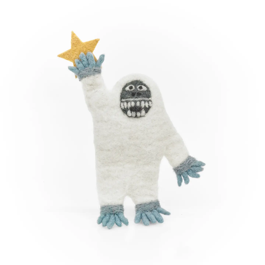 Felted Festive Yeti Tree Topper