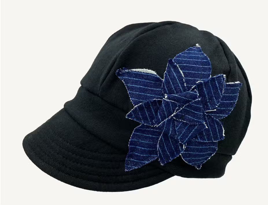 Weekender Jersey Hat-Denim Flower : Black