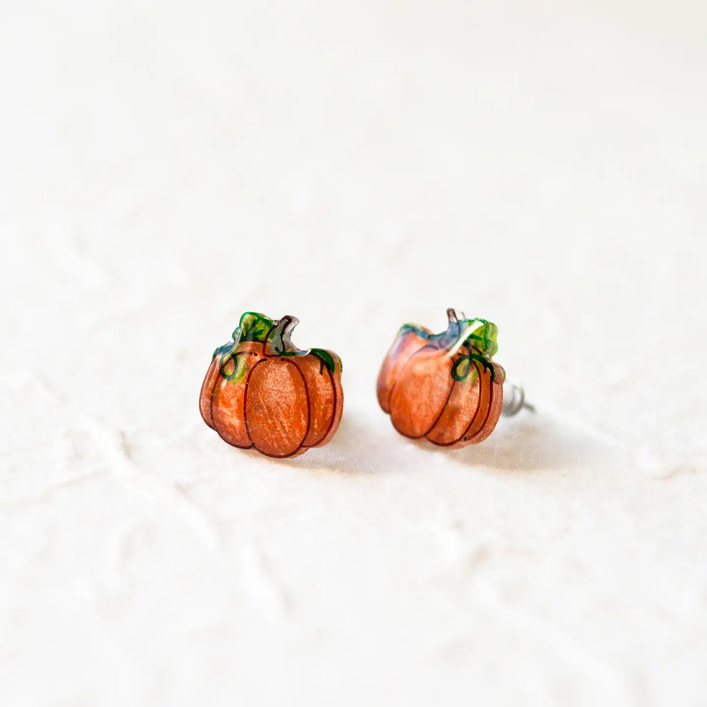 Cute Pumpkin Stud Earrings