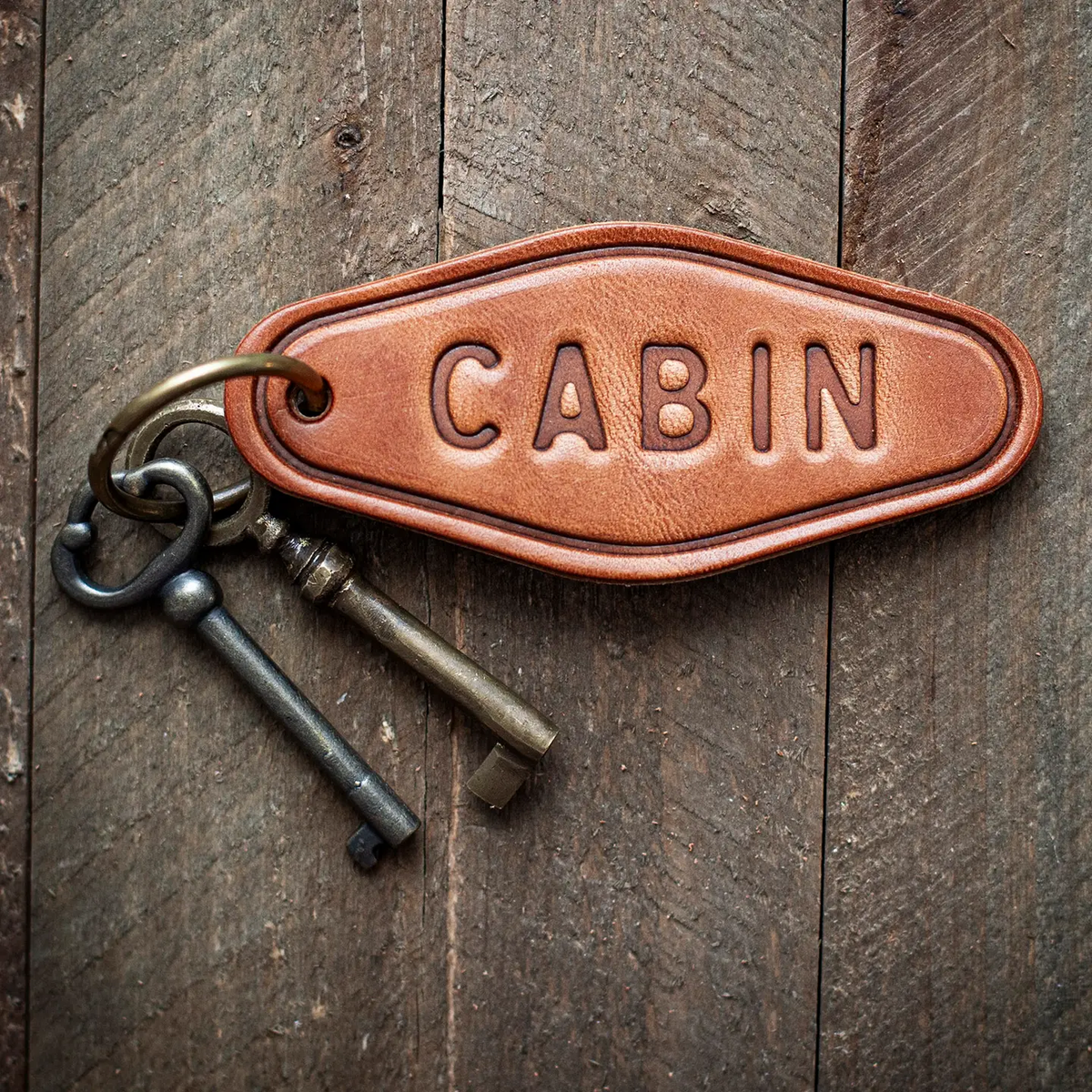 Cabin Leather Keychain