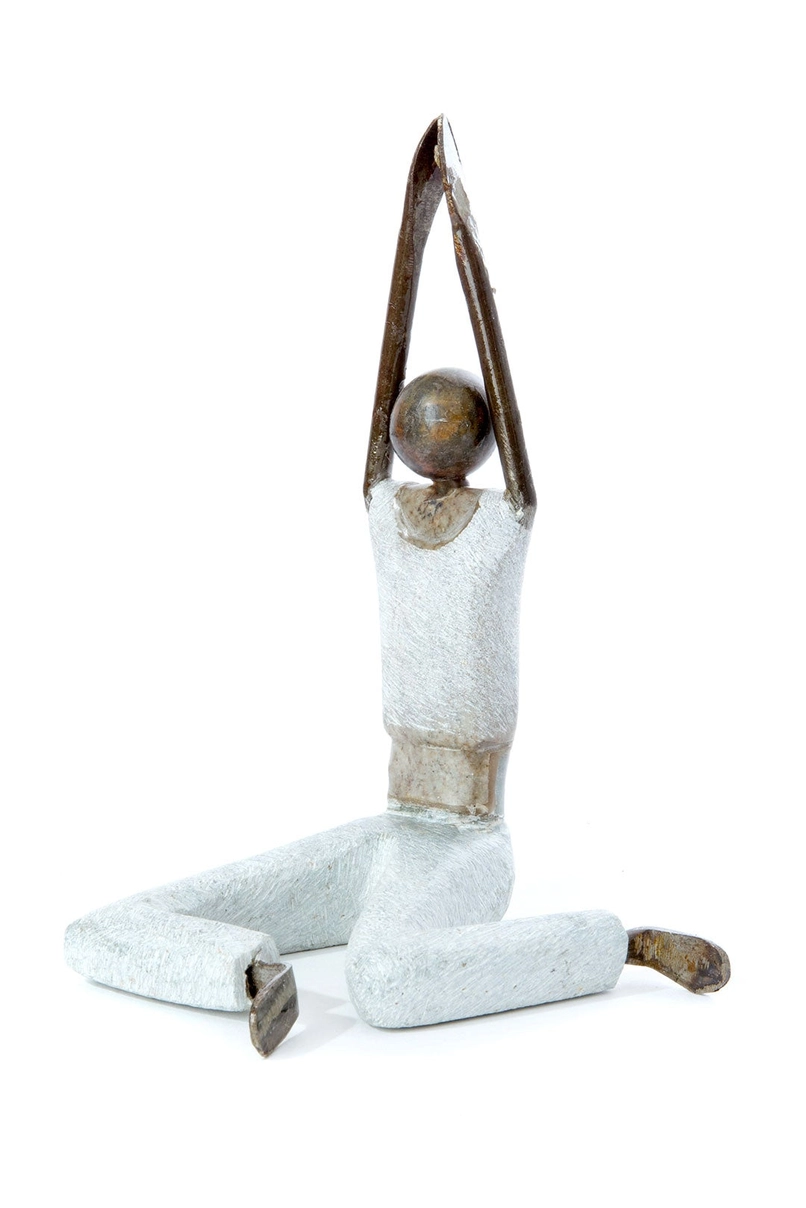 Stone + Metal Yogi Sculpture