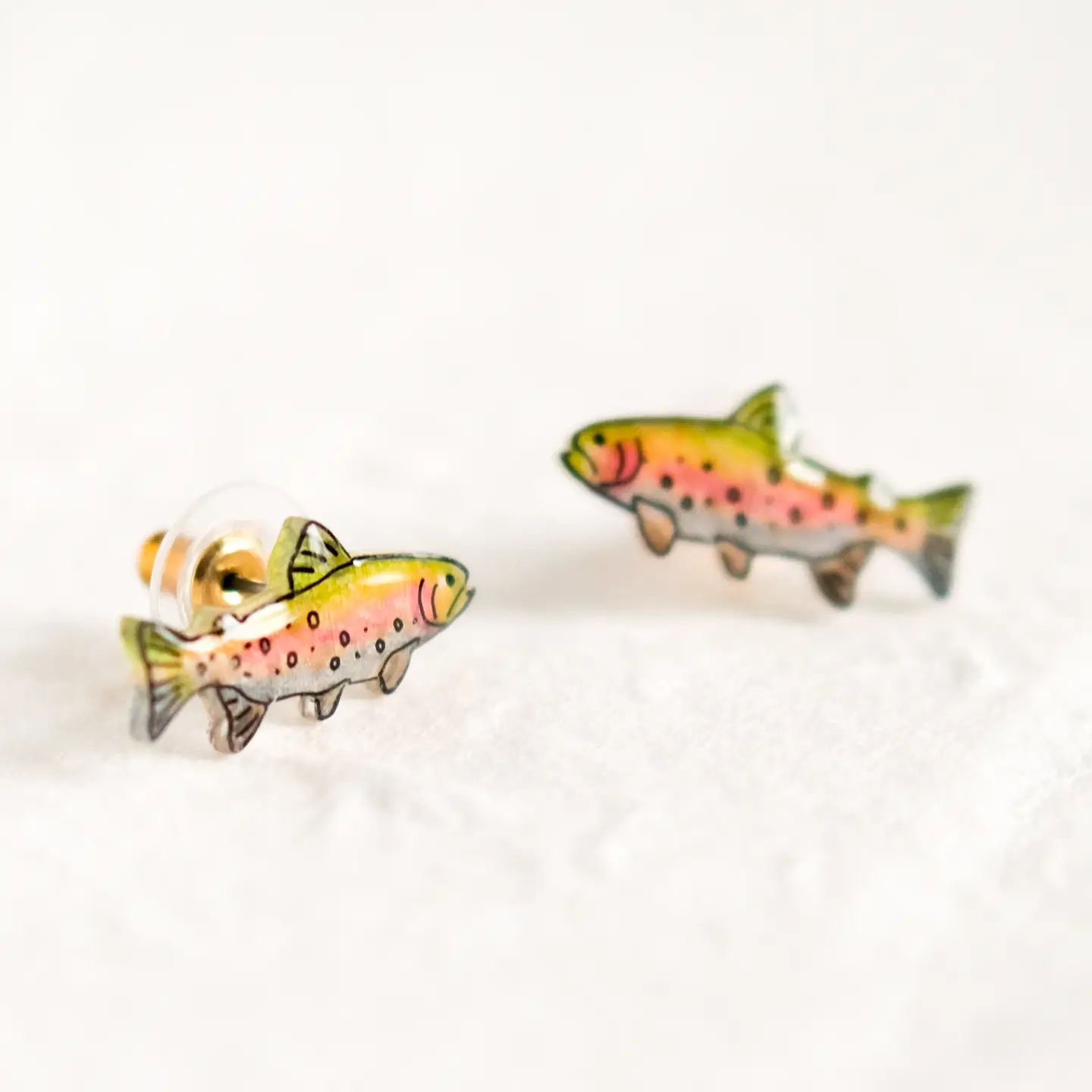 Rainbow Trout Stud Earrings