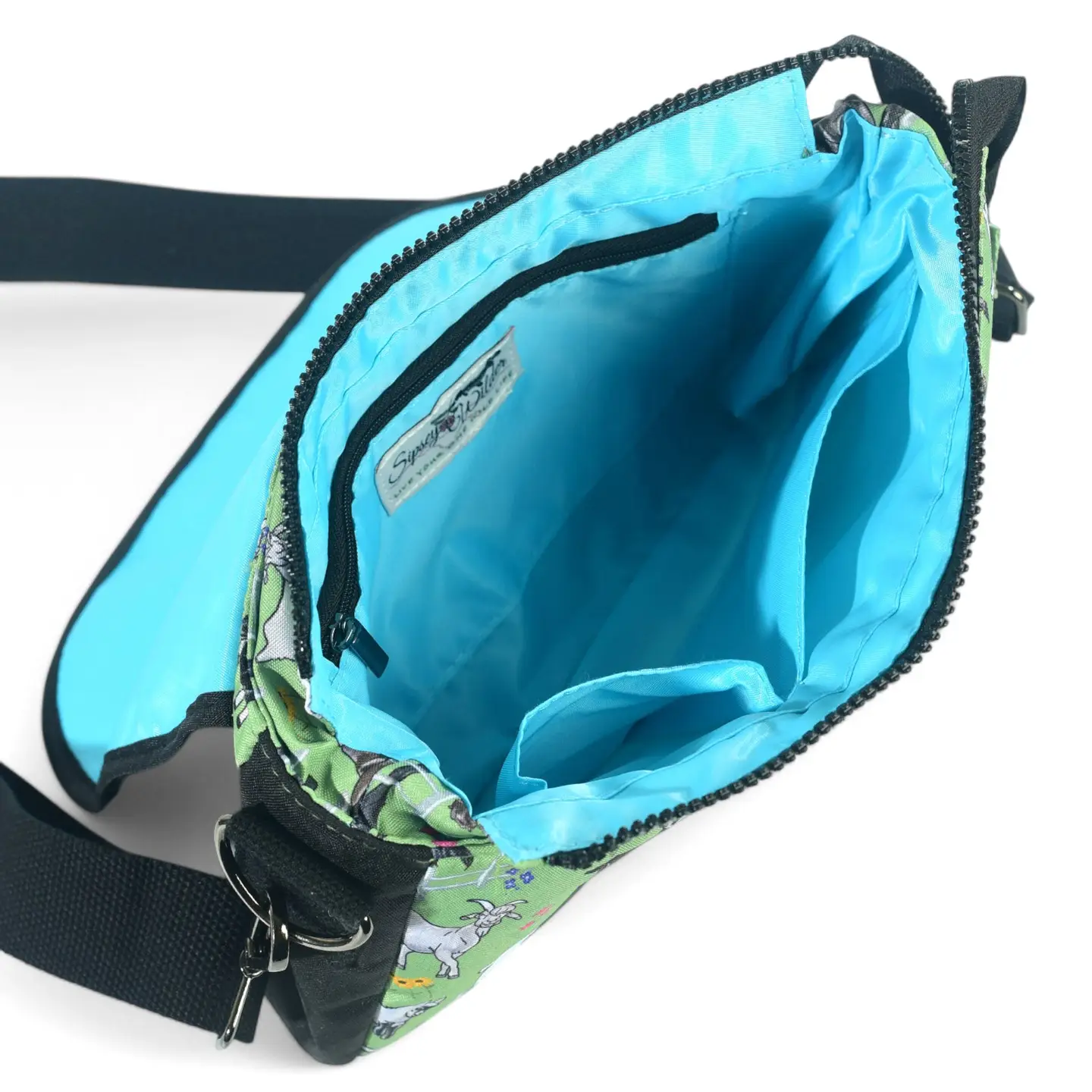 Greener Pastures Goats Stride Crossbody Bag