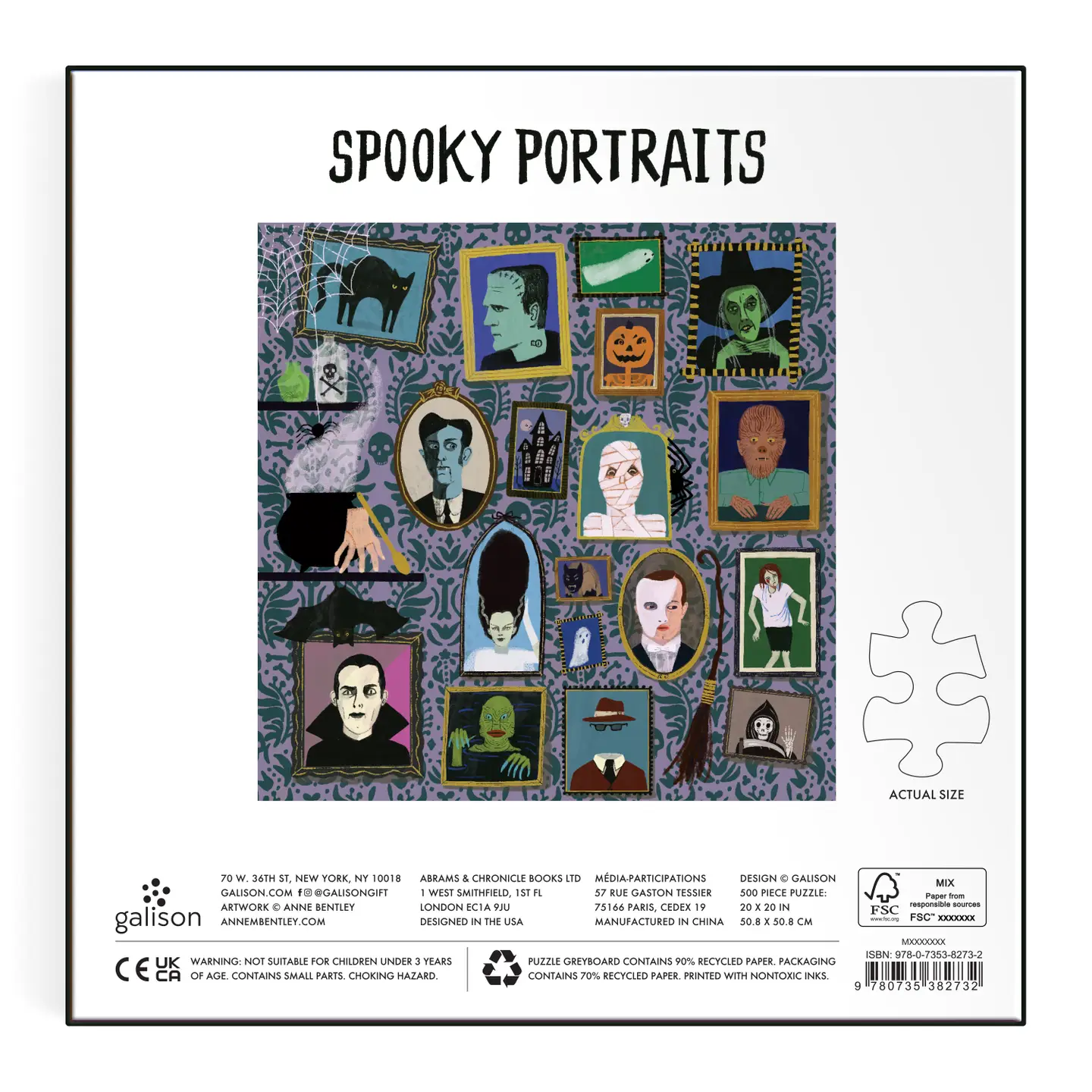 Spooky Portraits Foil Puzzle 500pc