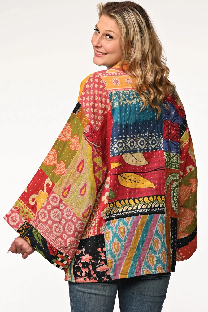 Reversible Kantha Kimono Jacket