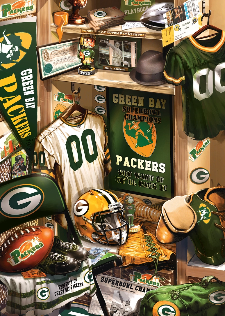 Green Bay Packers NFL Locker Room Puzzle