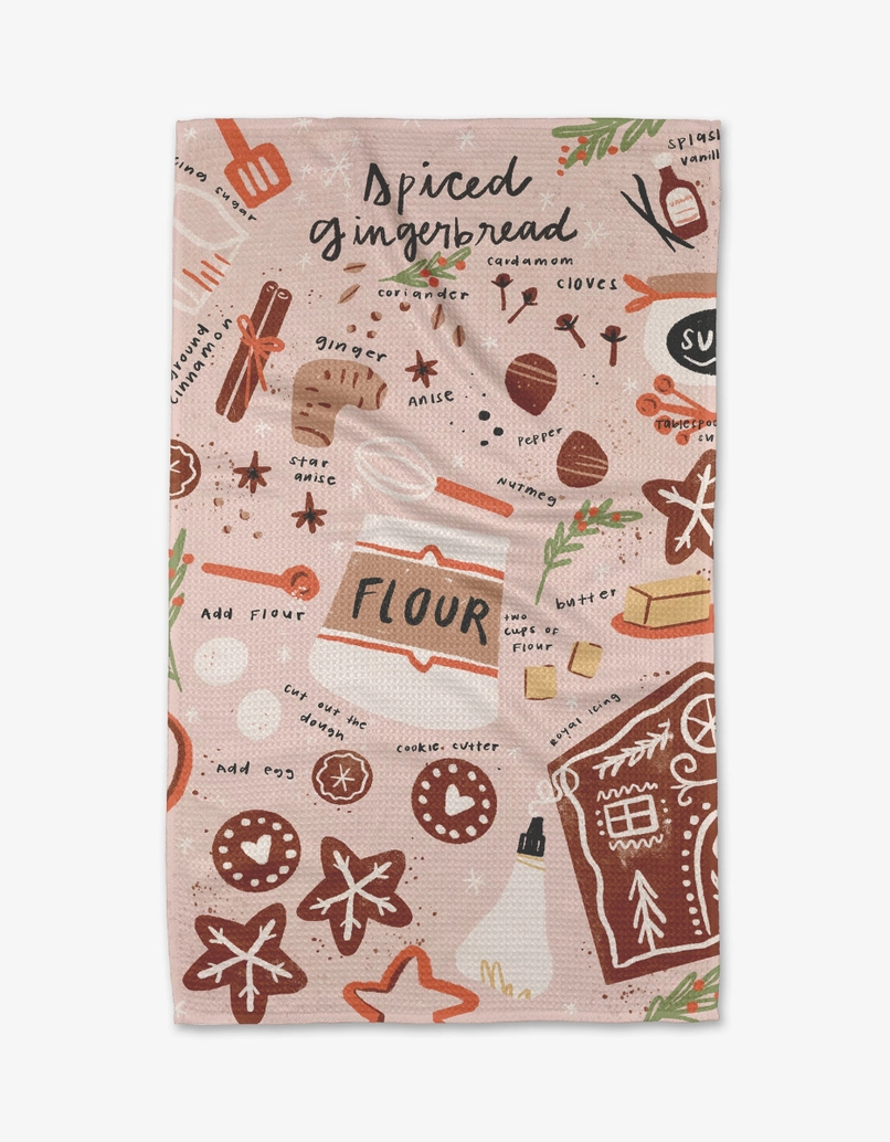 Geometry Tea Towel: Spiced Gingerbread