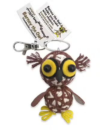 Barney the Owl String Doll Keychain