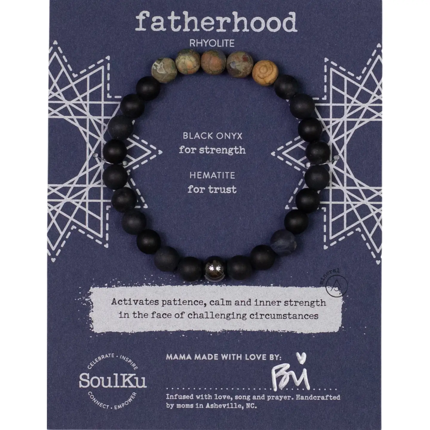 Men's Bracelet Fatherhood Rhyolite