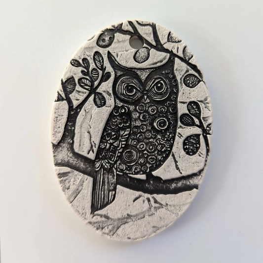Pottery Ornament Owl