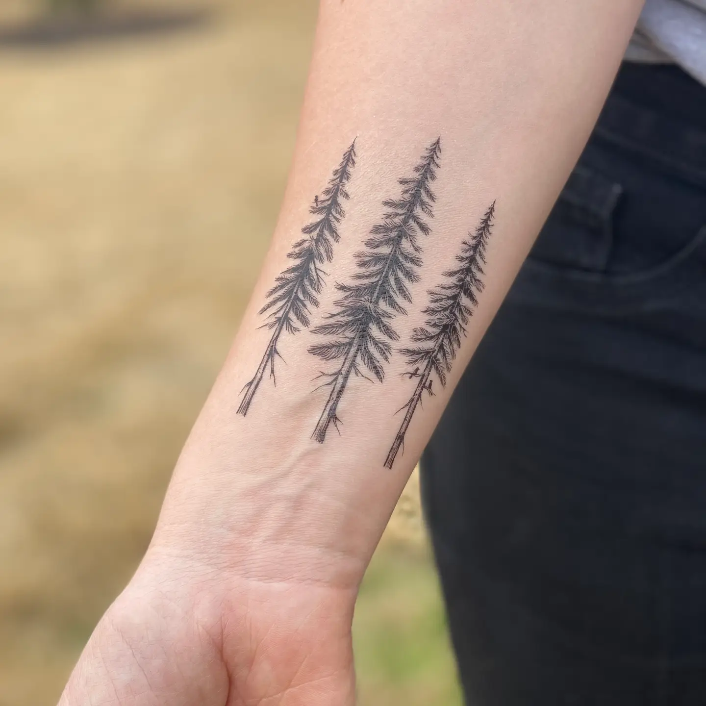 Pine Trees Temp Tattoo