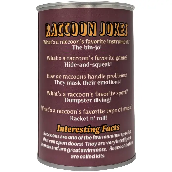 Canned Raccoon Stuffed Animal