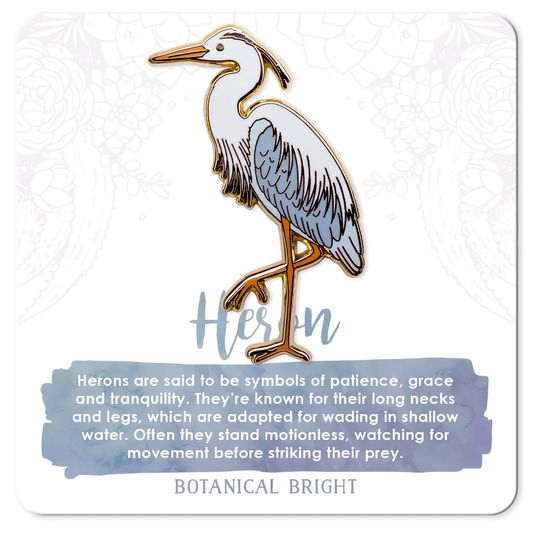 Heron Enamel Pin