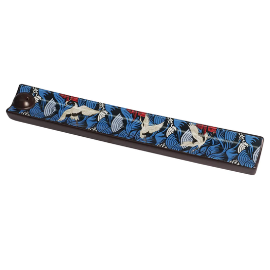 Ceramic Japanese Crane Incense Burner