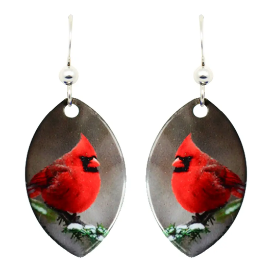 Cardinal Earrings