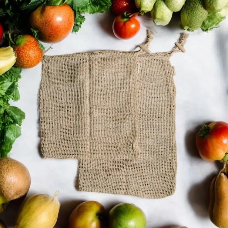 Organic Cotton Mesh Produce Bags 2pk