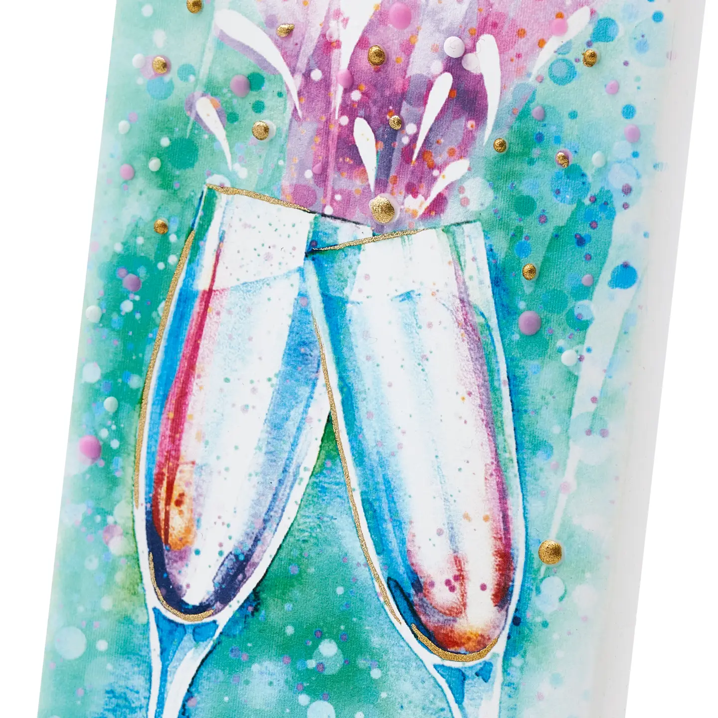 Flat Candle Glasses Clinking