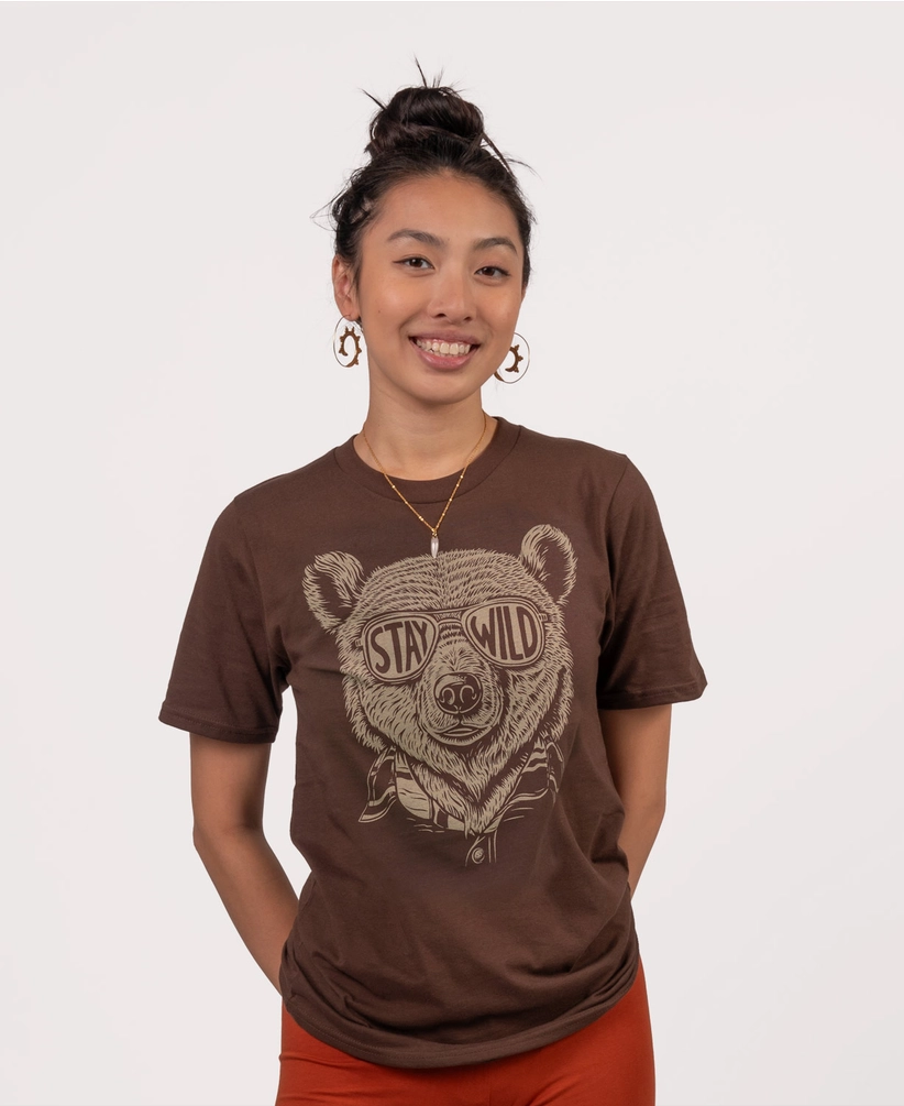 Stay Wild Bear Organic T-Shirt