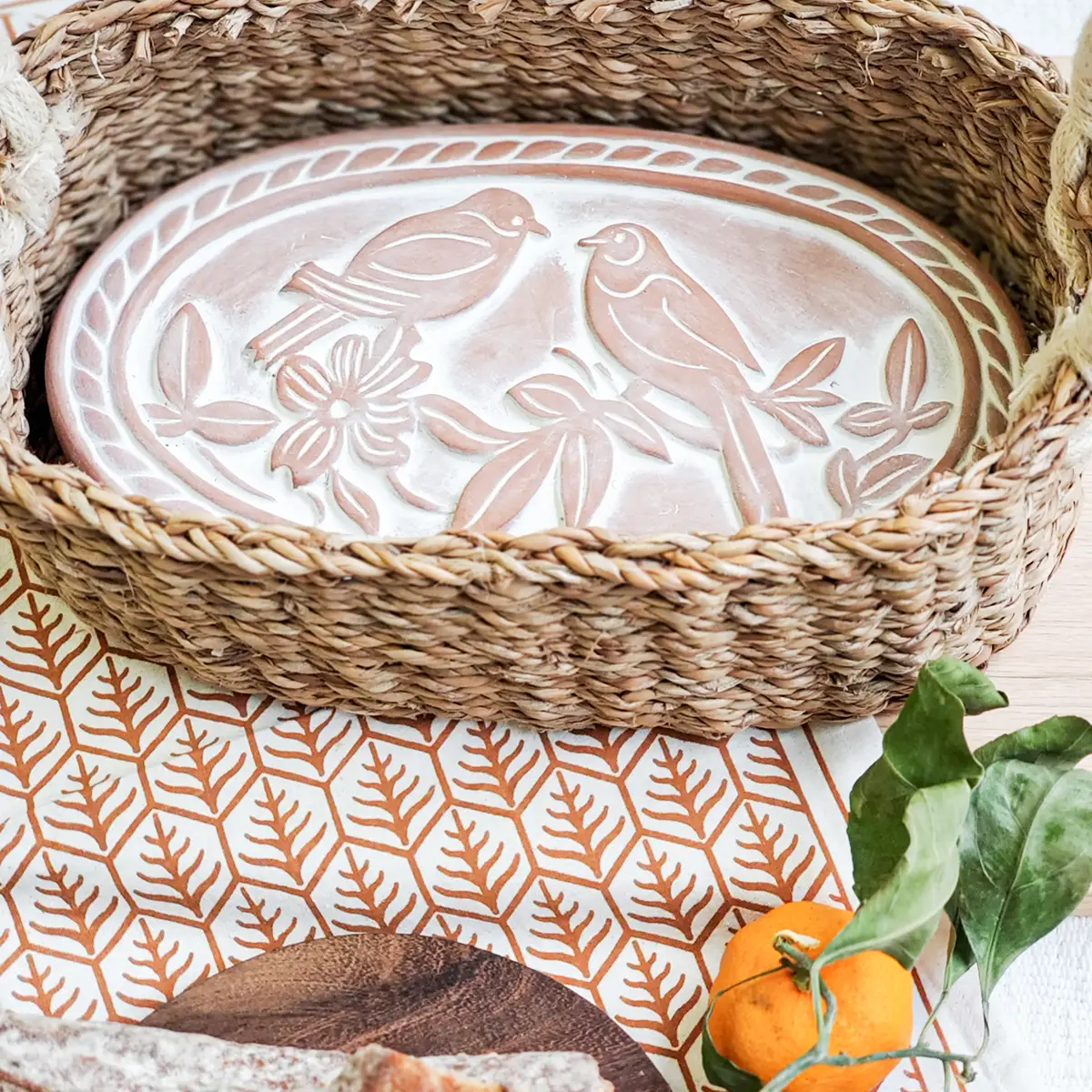 Breadwarmer Oval Love Birds