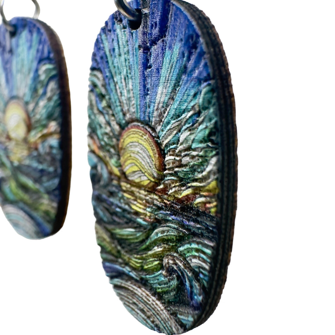 Mosaic Ocean Blossom Earrings