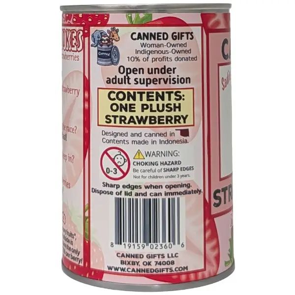 Canned Strawberry Stuffed Animal