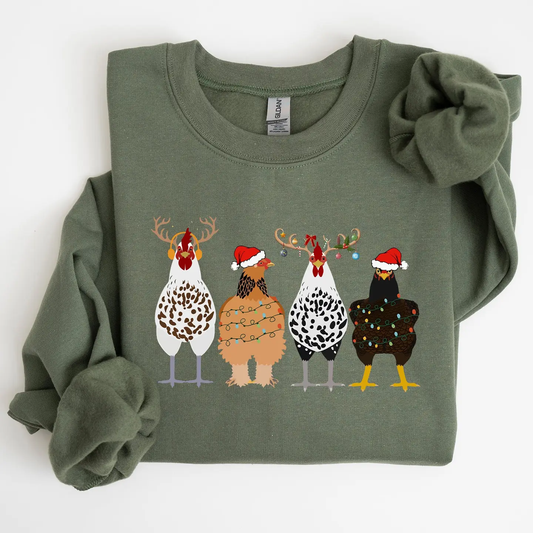 Christmas Chickens Sweatshirt