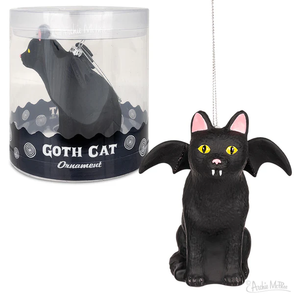 Ornament Glass Goth Cat