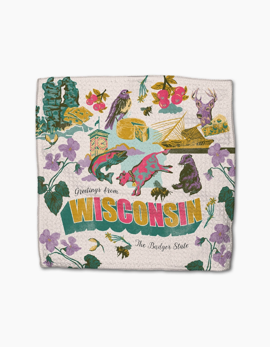 Geometry Dishcloth Pack:  Greetings from Wisconsin