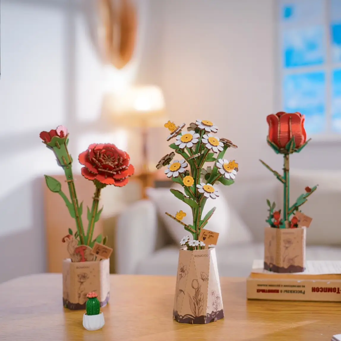 3D Wooden Flower Puzzle