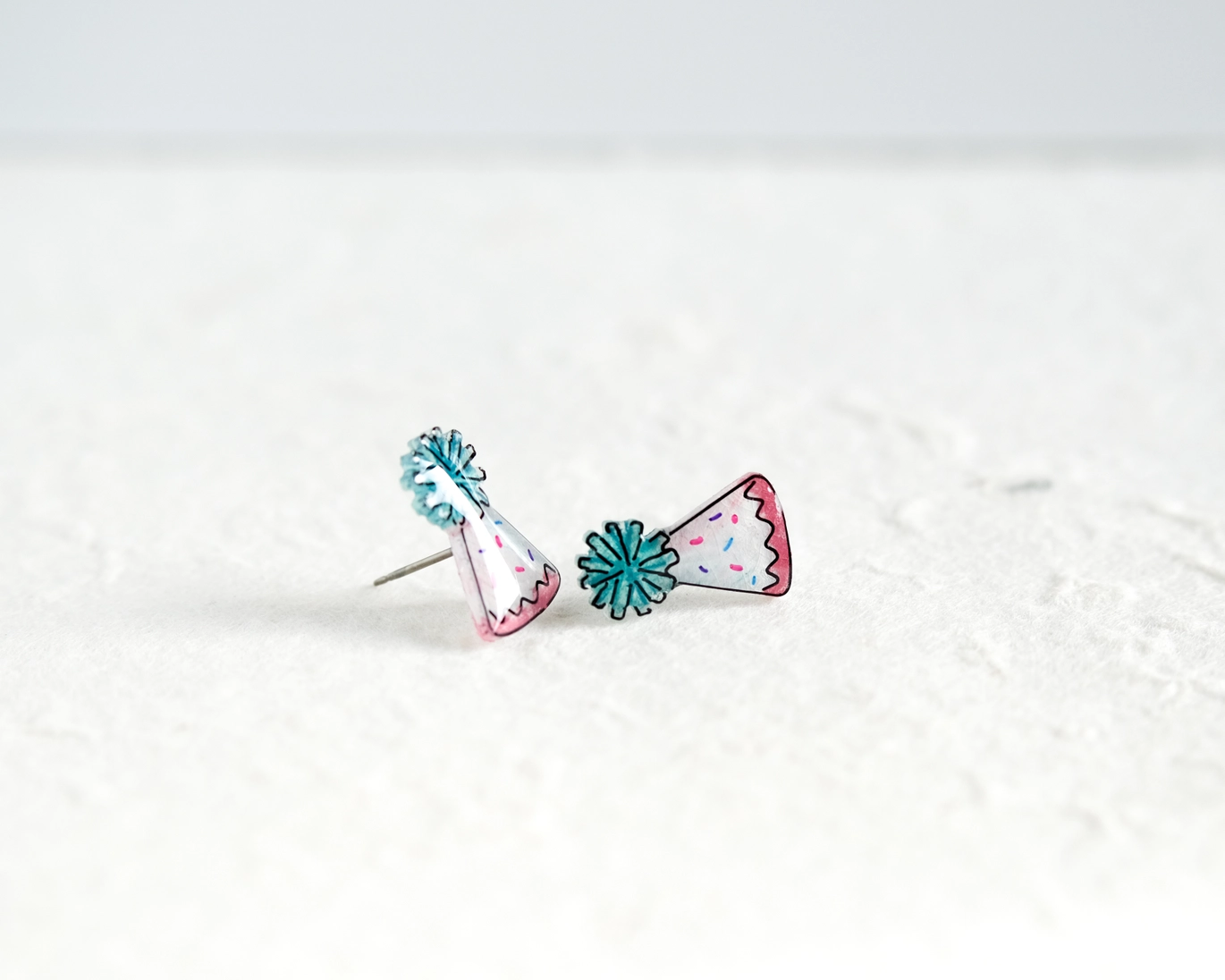 Birthday Party Hat Stud Earrings