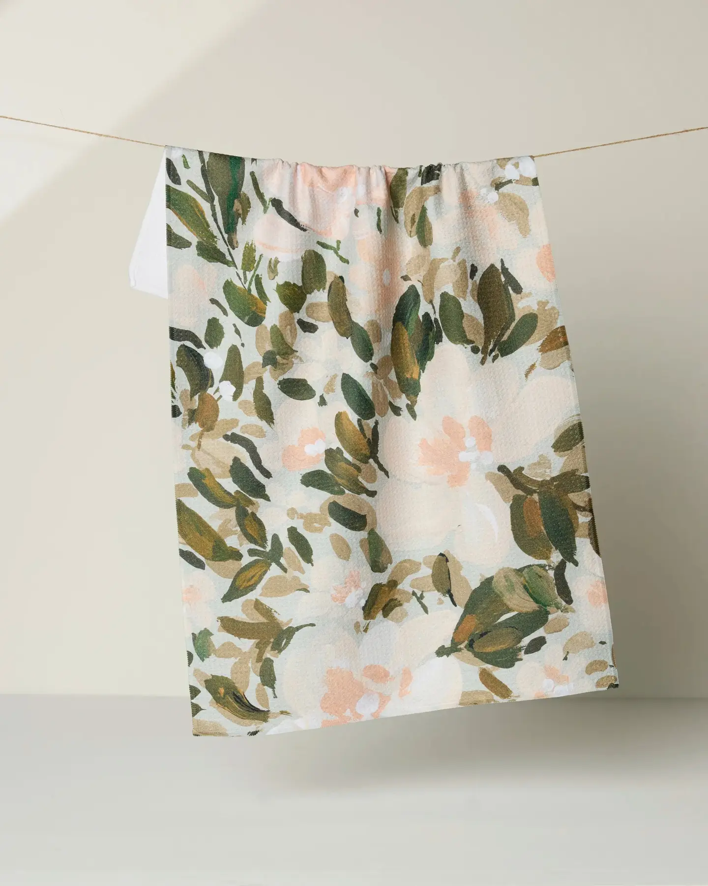 Geometry Tea Towel: Painted Blossoms