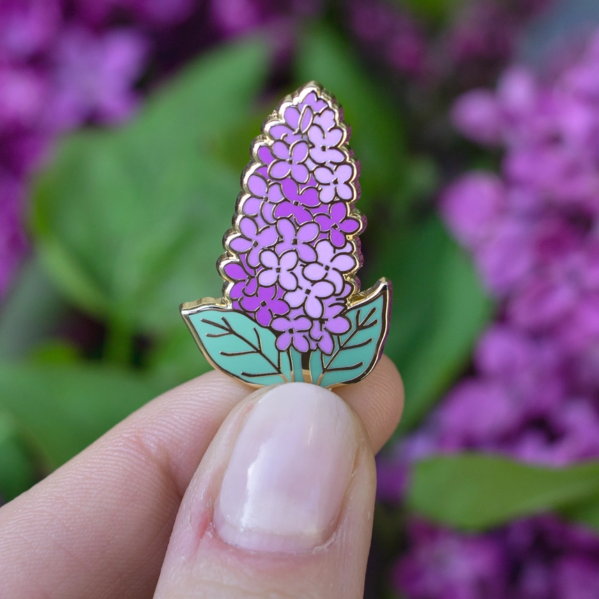 Lilac Enamel Pin