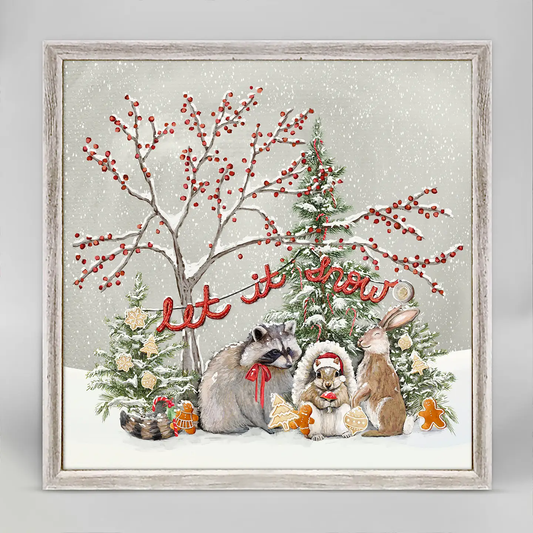 Holiday - Winter Woodland - Let It Snow Mini Canvas