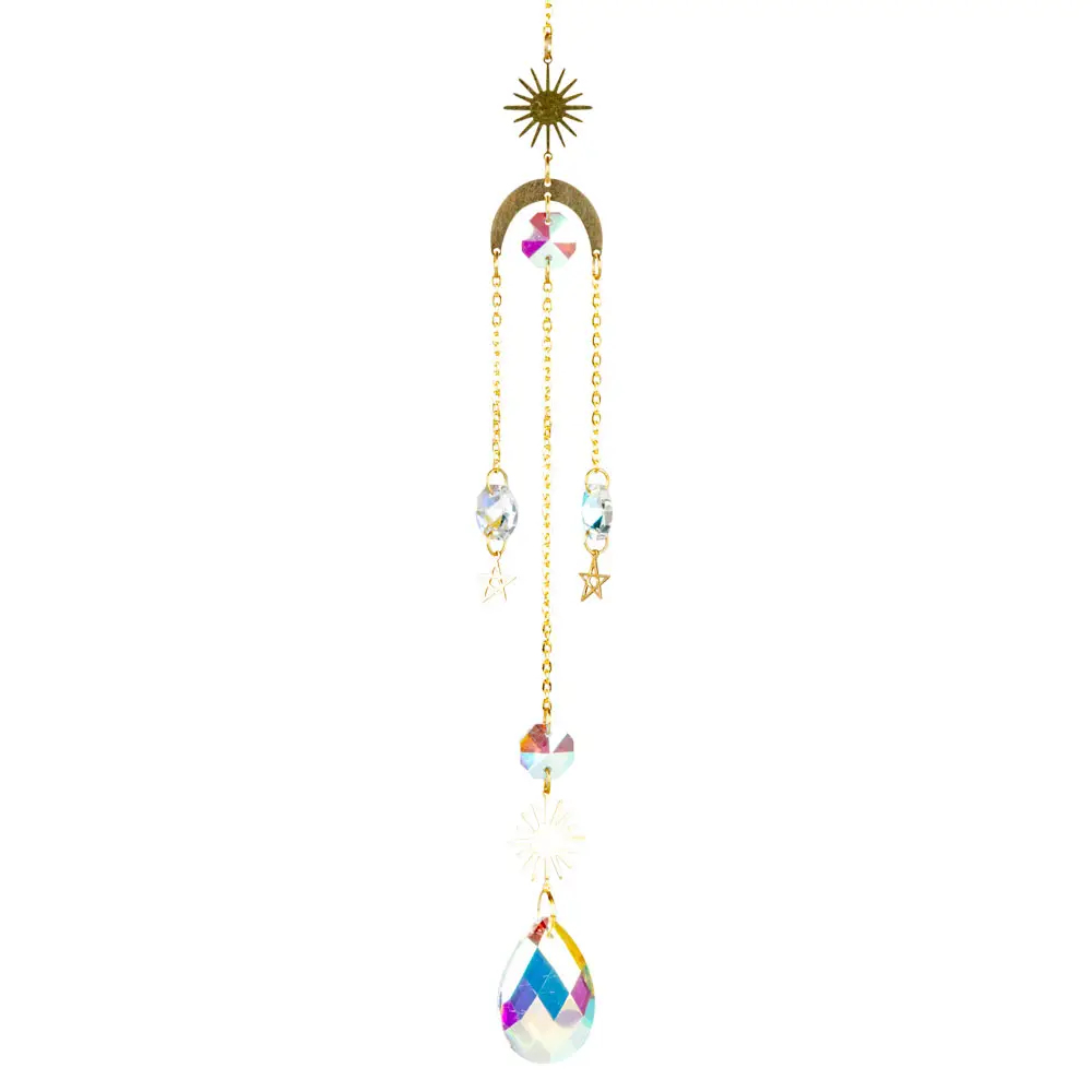 Sun & Moon Crystal Suncatcher