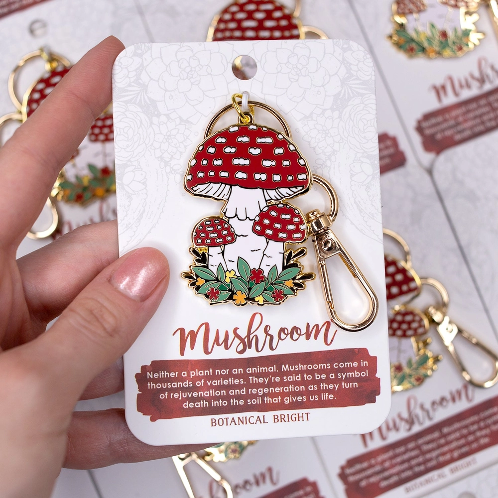 Amanita Mushroom Keychain