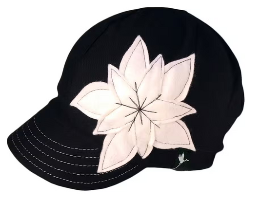 Weekender Jersey Hat-White Flower : Black