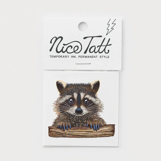 Rocky the Raccoon Temporary Tattoo