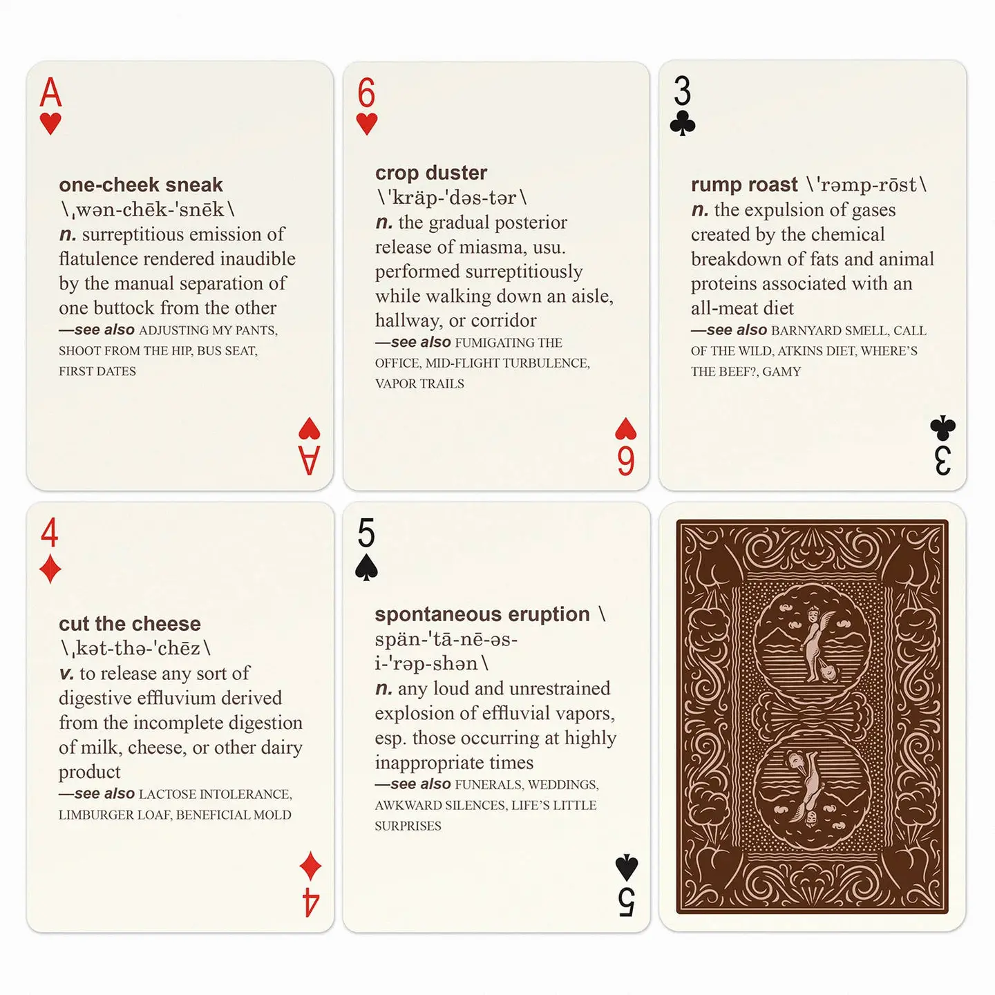 52 Farts Playing Cards