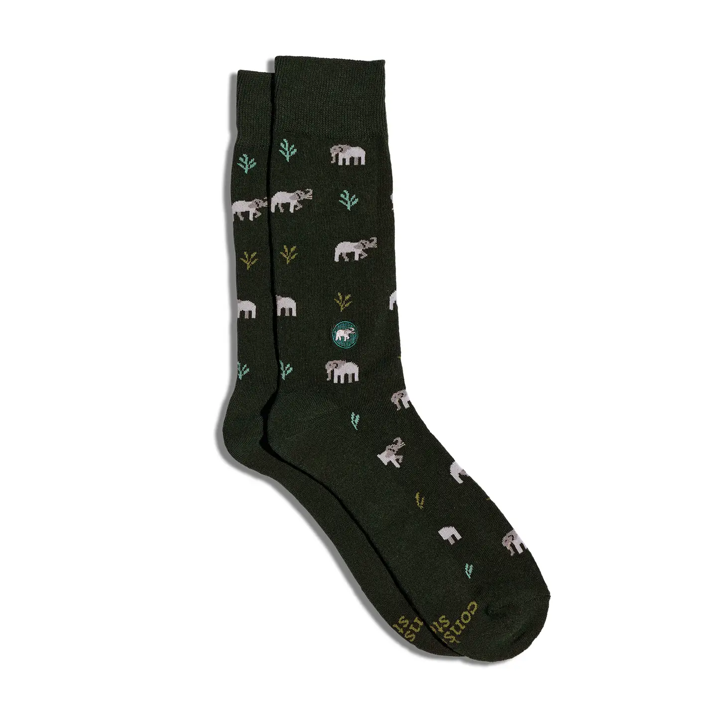 Socks The Protect Elephants Green Elephant