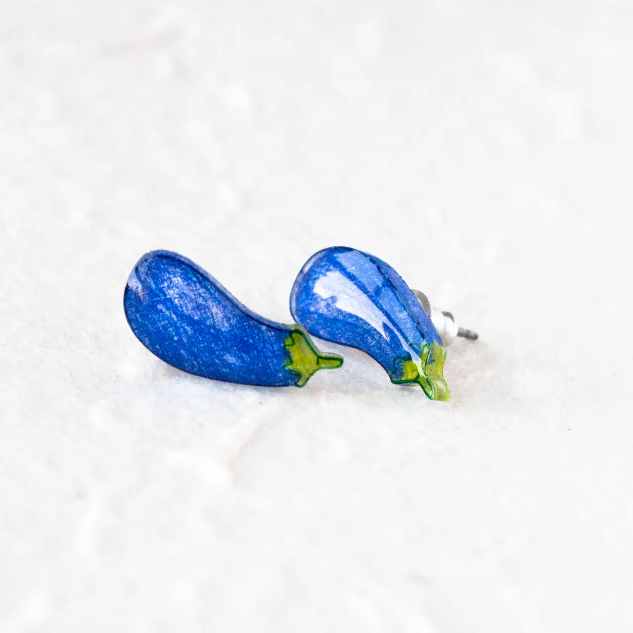 Eggplant Stud Earrings