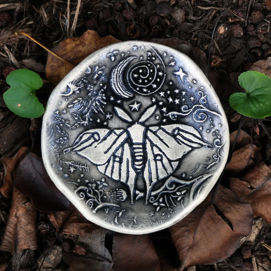 Luna Moth Pottery Dish