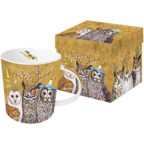 Mug in Box Owl Family