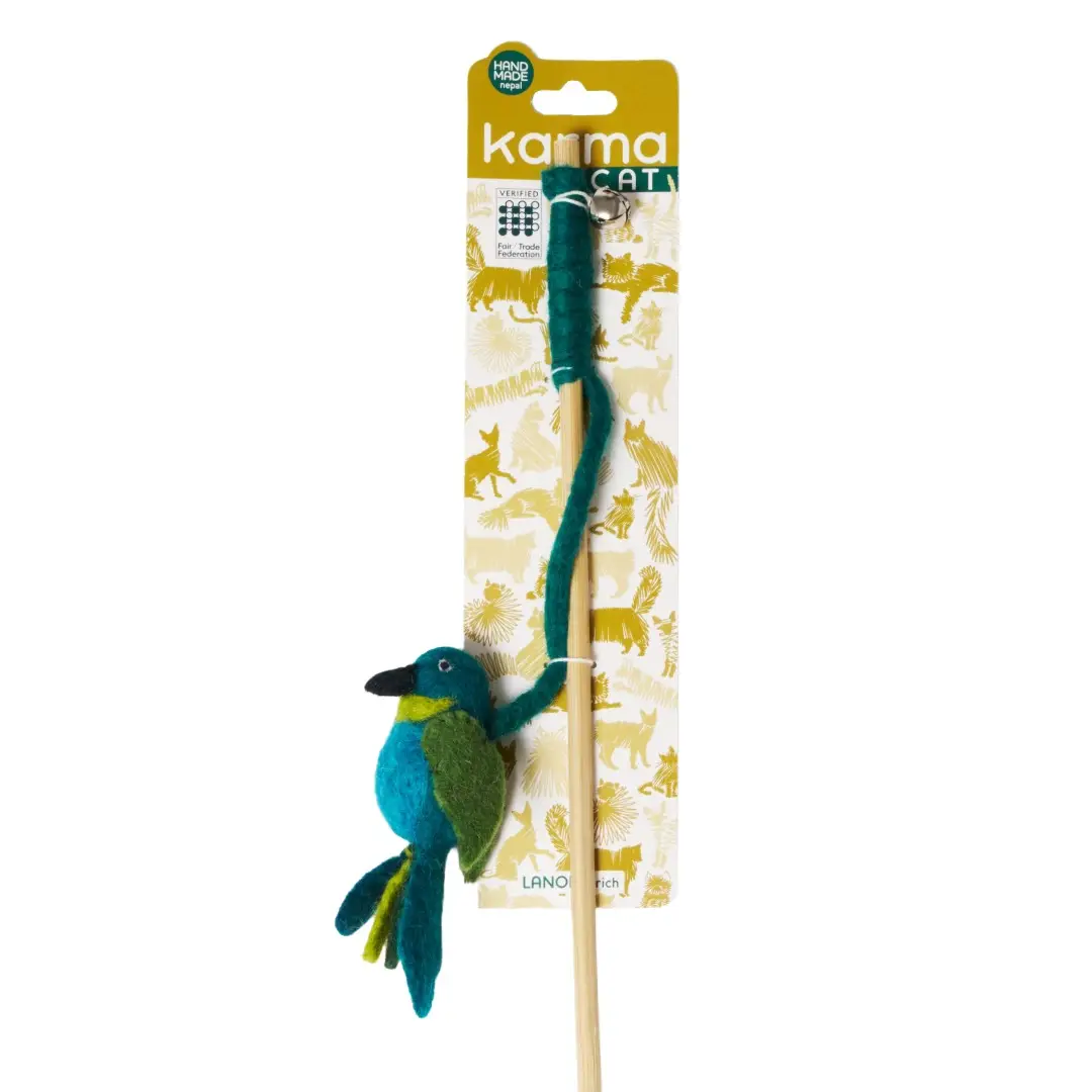 Wool Hummingbird Teaser Cat Toy