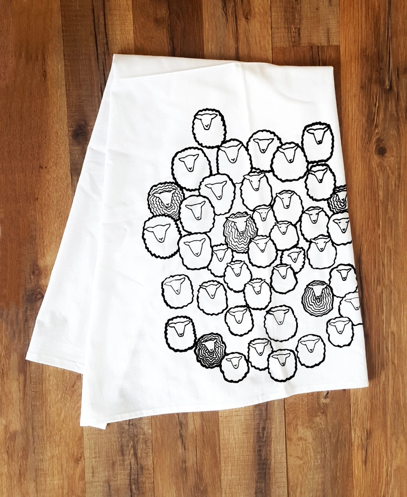 Sheep Herd Tea Towel