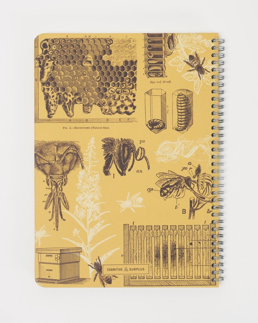 Honey Bee Spiral Notebook