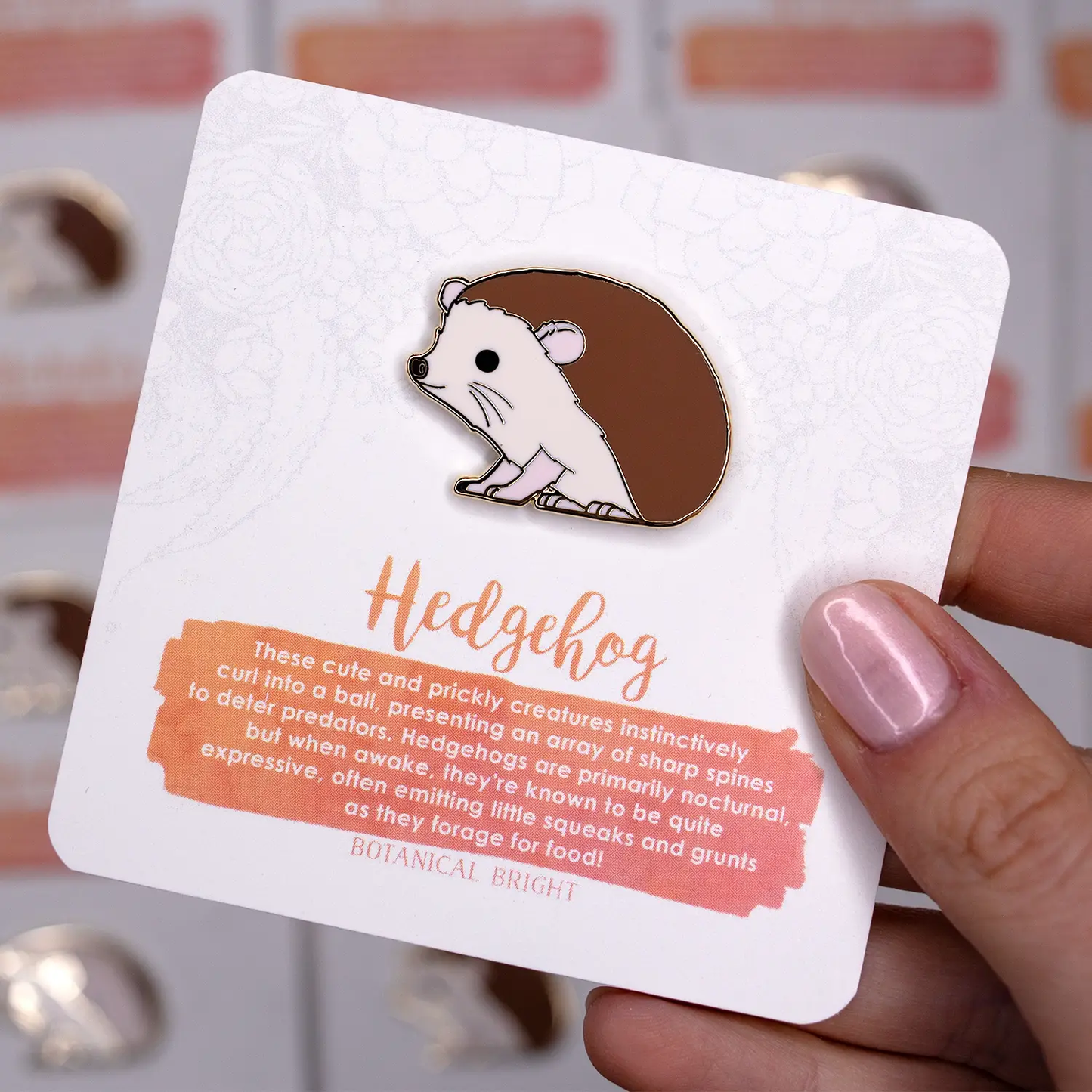 Hedgehog Enamel Pin