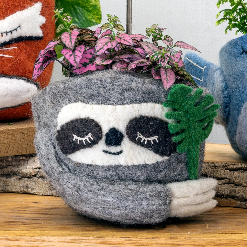 Felt Planter - Sloth