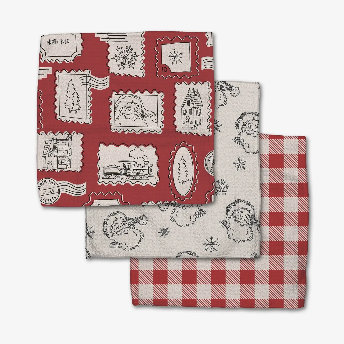 Geometry Dishcloth Pack: Christmas Santa