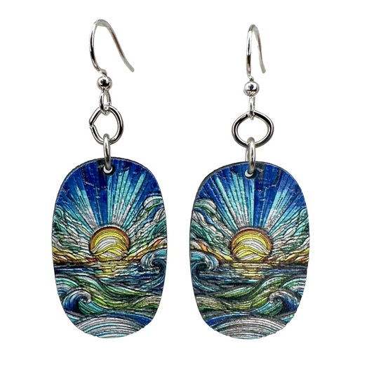 Mosaic Ocean Blossom Earrings