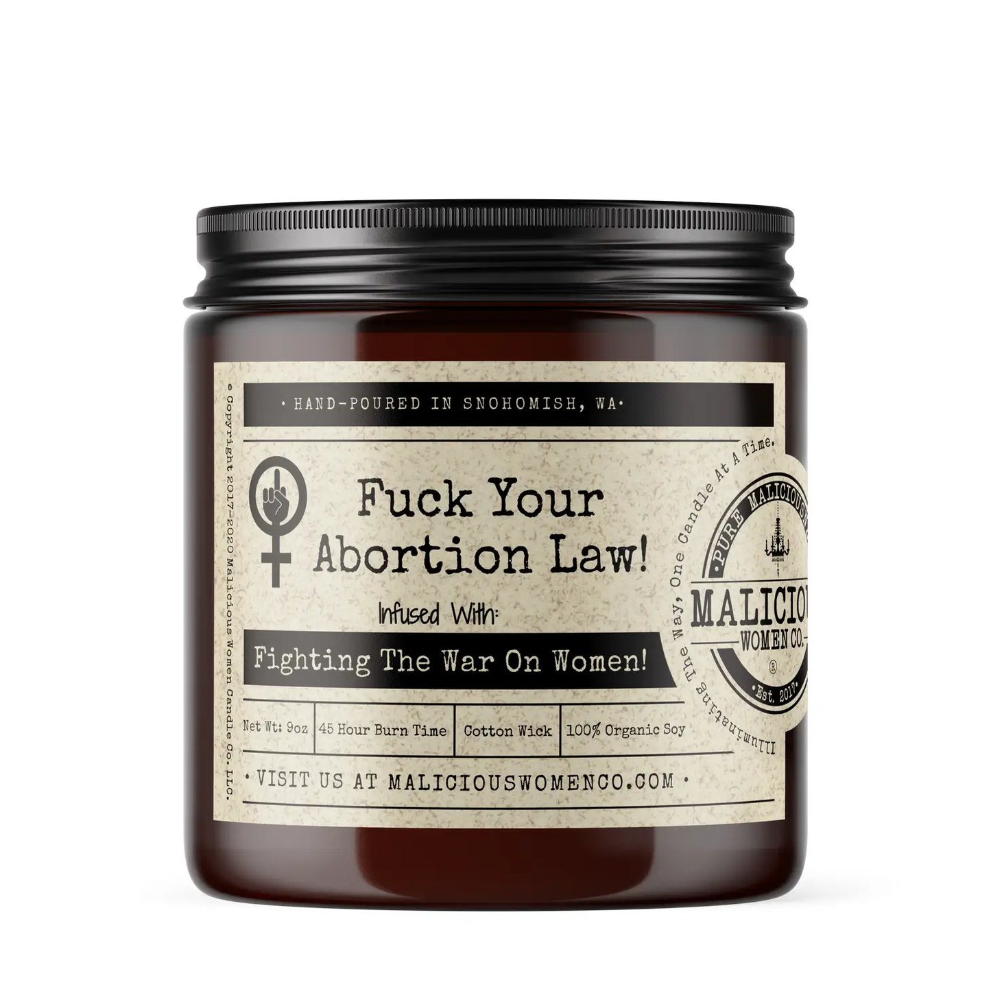 F*ck Your Abortion Law Candle